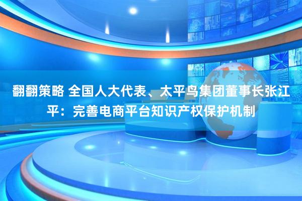 翻翻策略 全国人大代表、太平鸟集团董事长张江平：完善电商平台知识产权保护机制